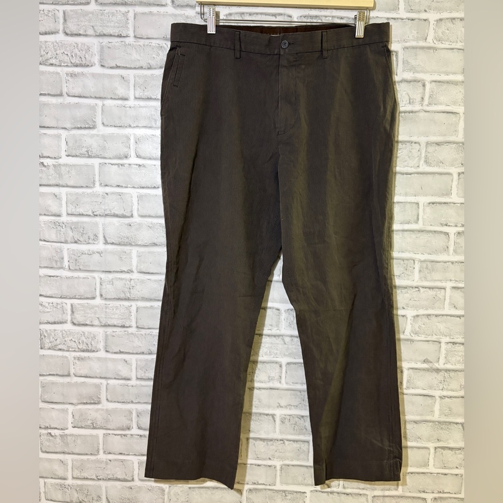 Rocha John Rocha Dress Pants​​​- pinstripe dark gray brown size 36S